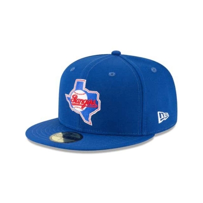 Blue Texas Rangers Hat - New Era MLB 1984 Cooperstown Wool 59FIFTY Fitted Caps USA5841360